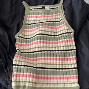 striped crop top h&m